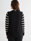 Line 7 Elation Striped Knit Jersey, Brown & Black product photo View 02 S