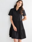 Whistle Collar Babydoll Dress, Black product photo