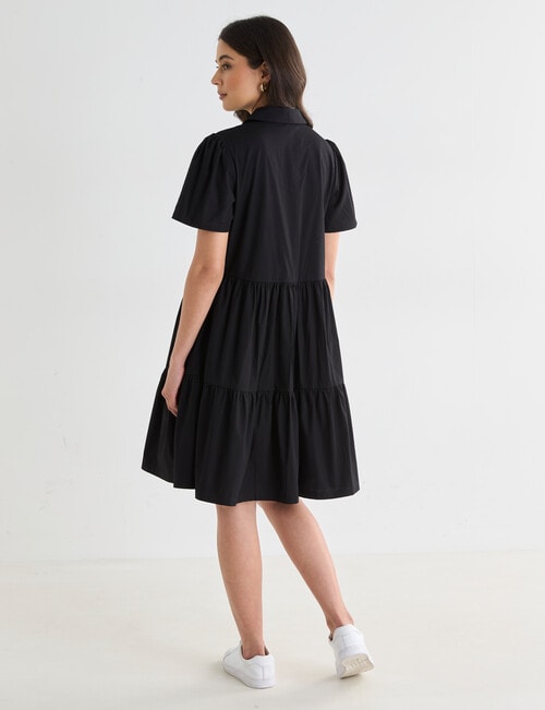 Whistle Collar Babydoll Dress, Black product photo View 02 L