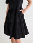 Whistle Collar Babydoll Dress, Black product photo View 07 S