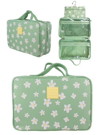 Tender Love + Carry Hanging Washbag, Olive Daisy product photo