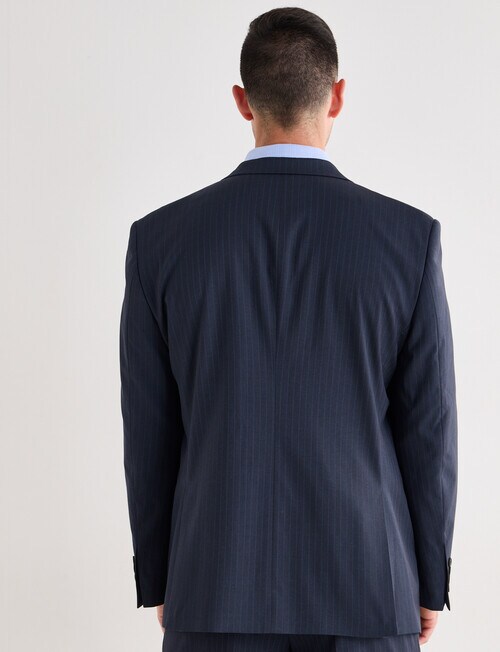 Laidlaw + Leeds Subtle Stripe Classic Suit Jacket, Navy product photo View 02 L