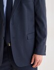 Laidlaw + Leeds Subtle Stripe Classic Suit Jacket, Navy product photo View 05 S