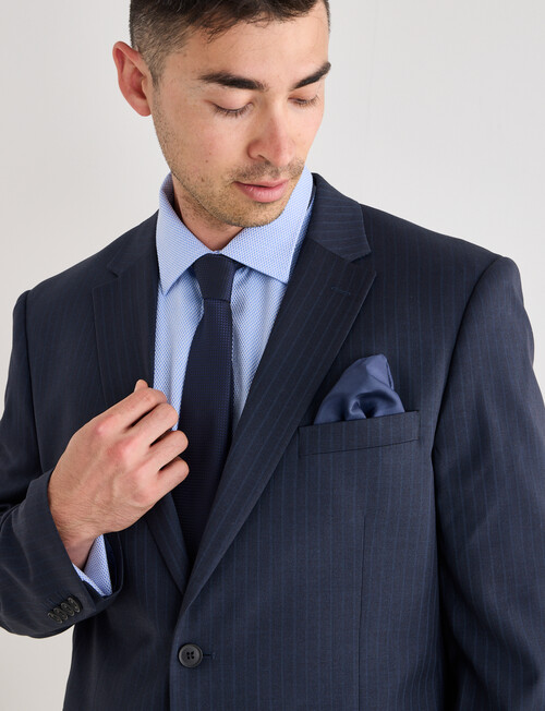 Laidlaw + Leeds Subtle Stripe Classic Suit Jacket, Navy product photo View 04 L