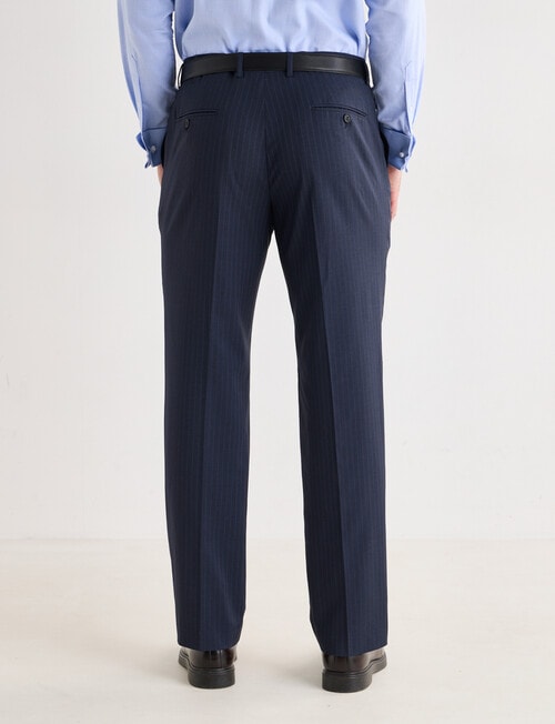 Laidlaw + Leeds Subtle Stripe Classic Suit Pant, Navy product photo View 02 L