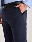 Laidlaw + Leeds Subtle Stripe Classic Suit Pant, Navy product photo View 04 S