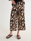 Zest Linen Crop Pant, Abstract Line product photo