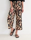 Zest Linen Crop Pant, Abstract Line product photo View 06 S