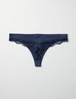 Lyric Zoe Lace G-String Brief, Indigo product photo View 02 S