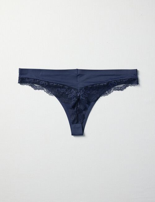 Lyric Zoe Lace G-String Brief, Indigo product photo View 02 L