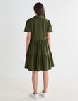 Whistle Collar Babydoll Dress, Khaki product photo View 02 S