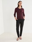 Oliver Black Long Sleeve Crew Neck Cardigan, Fig product photo View 03 S