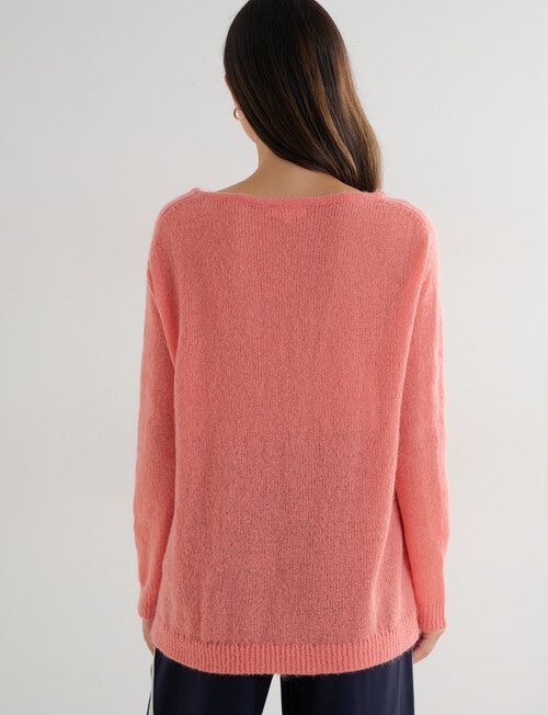 Whistle Fluffy Jumper, Peach Parfait product photo View 02 L