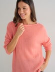 Whistle Fluffy Jumper, Peach Parfait product photo View 05 S