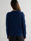 Whistle Rib Cardigan, Indigo product photo View 02 S