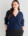 Whistle Rib Cardigan, Indigo product photo View 12 S
