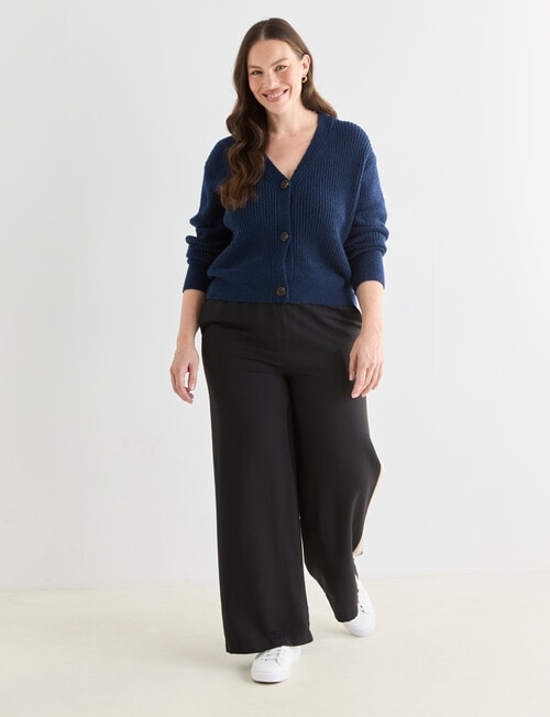 Whistle Rib Cardigan, Indigo product photo View 13 L