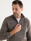 Chisel 1/4 Zip Textured Sweater, Fawn Marle product photo View 05 S