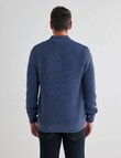 Chisel Rib 1/4 Zip Sweater, Blue Marle product photo View 02 S