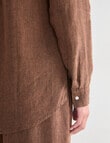 Zest Essential Linen Long Sleeve Shirt, Chocolate X Dye product photo View 06 S