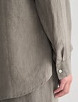 Zest Essential Linen Long Sleeve Shirt, Teak X Dye product photo View 08 S