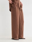 Zest Essential Linen Wide Pant, Chocolate X Dye product photo