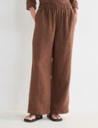 Zest Essential Linen Wide Pant, Chocolate X Dye product photo View 05 S