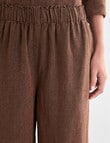 Zest Essential Linen Wide Pant, Chocolate X Dye product photo View 06 S