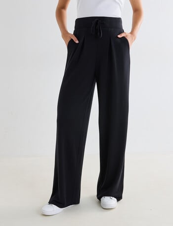 North South Merino Wide Leg Pant, Black product photo