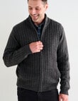 Chisel Knitwear Zip Thru Jumper, Charcoal Marle product photo