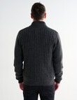 Chisel Knitwear Zip Thru Jumper, Charcoal Marle product photo View 02 S