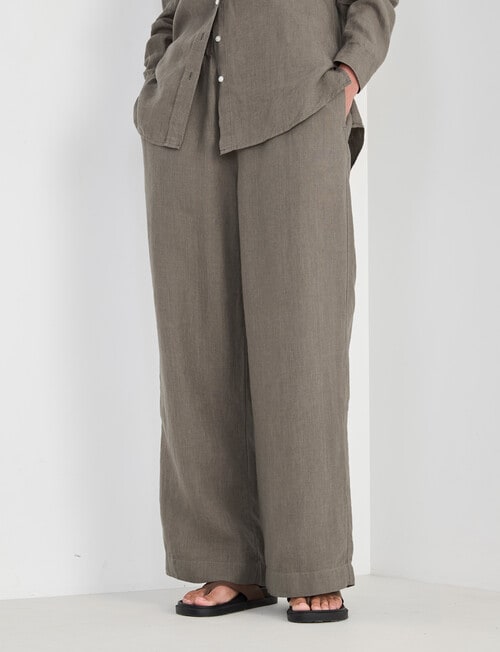 Zest Essential Linen Wide Pant, Teak X Dye product photo