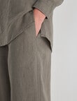 Zest Essential Linen Wide Pant, Teak X Dye product photo View 04 S