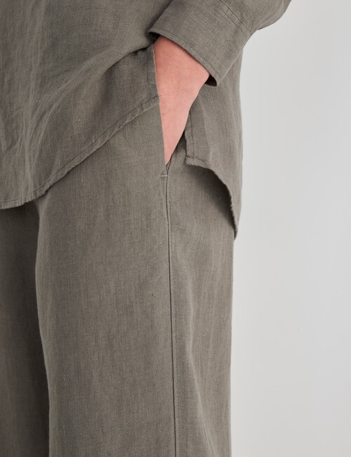 Zest Essential Linen Wide Pant, Teak X Dye product photo View 04 L