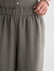 Zest Essential Linen Wide Pant, Teak X Dye product photo View 06 S