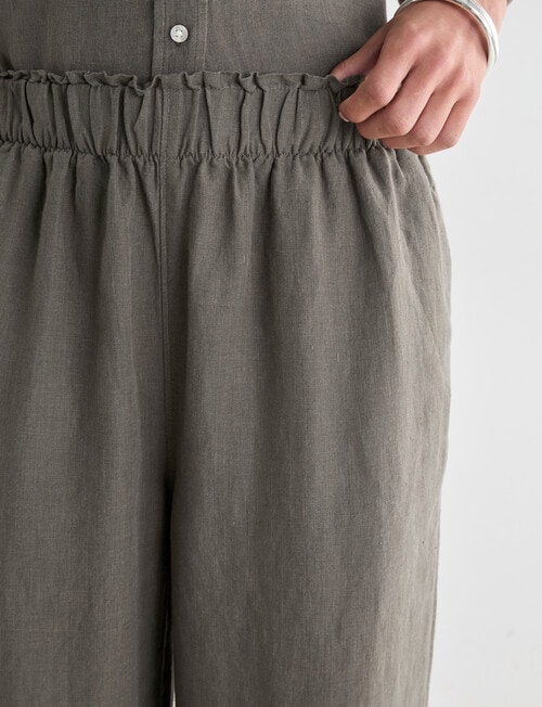 Zest Essential Linen Wide Pant, Teak X Dye product photo View 06 L