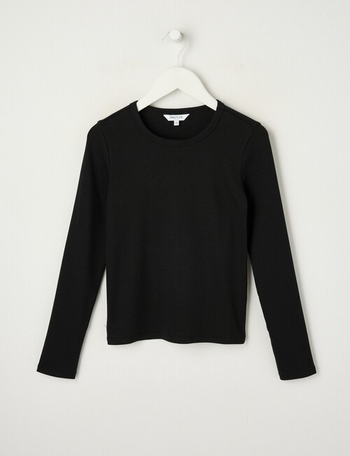Switch Emma Long Sleeve Rib Tee, Black product photo