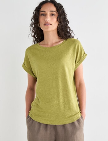 Zest Essential Linen Tee, Willow product photo