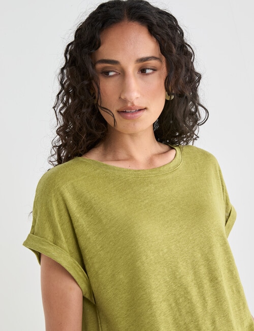 Zest Essential Linen Tee, Willow product photo View 05 L