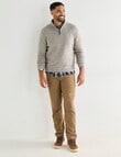 Kauri Trail Dylan Sweater 1/4 Zip, Natural Marle product photo View 03 S