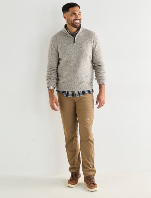 Kauri Trail Dylan Sweater 1/4 Zip, Natural Marle product photo View 03 L