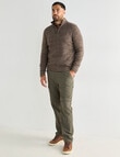 Kauri Trail Dylan Sweater 1/4 Zip, Brown Marle product photo View 03 S