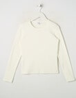 Switch Emma Long Sleeve Rib Tee, Vanilla product photo