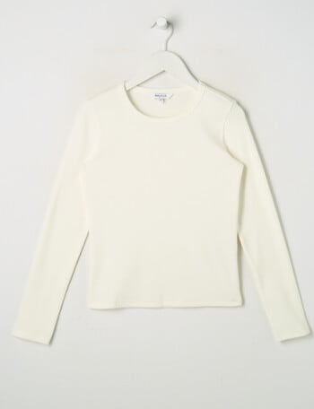 Switch Emma Long Sleeve Rib Tee, Vanilla product photo