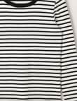 Switch Emma Stripe Long Sleeve Rib Tee, Black & White product photo View 03 S