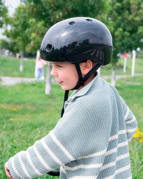 Micro Kids Bike Helmet Classic, Black, Small product photo View 02 L