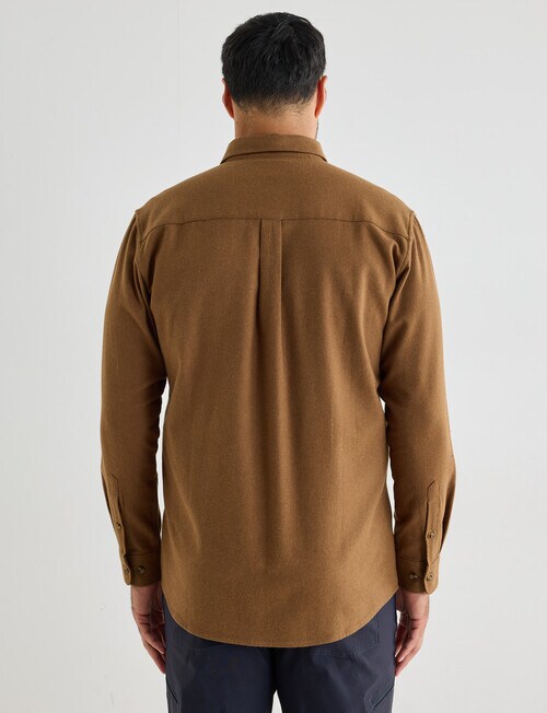 Kauri Trail Glen Long Sleeve Shirt, Tan product photo View 02 L