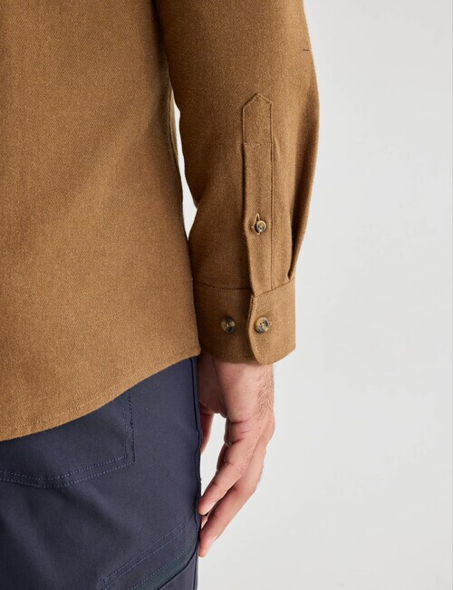 Kauri Trail Glen Long Sleeve Shirt, Tan product photo View 06 L