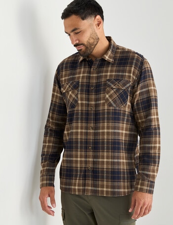 Kauri Trail Angus Long Sleeve Shirt, Brown product photo