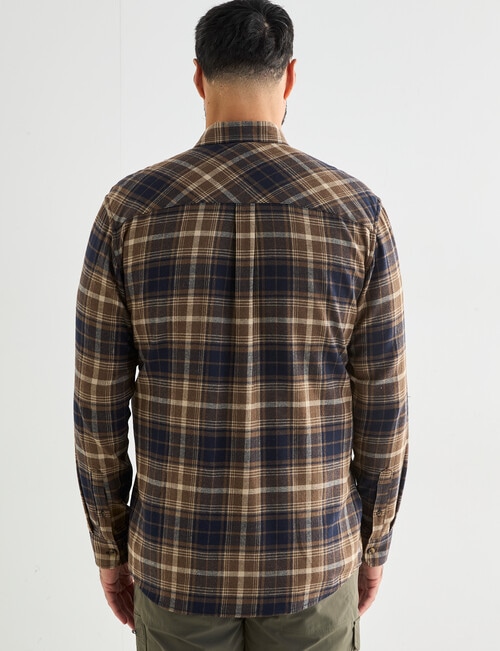 Kauri Trail Angus Long Sleeve Shirt, Brown product photo View 02 L